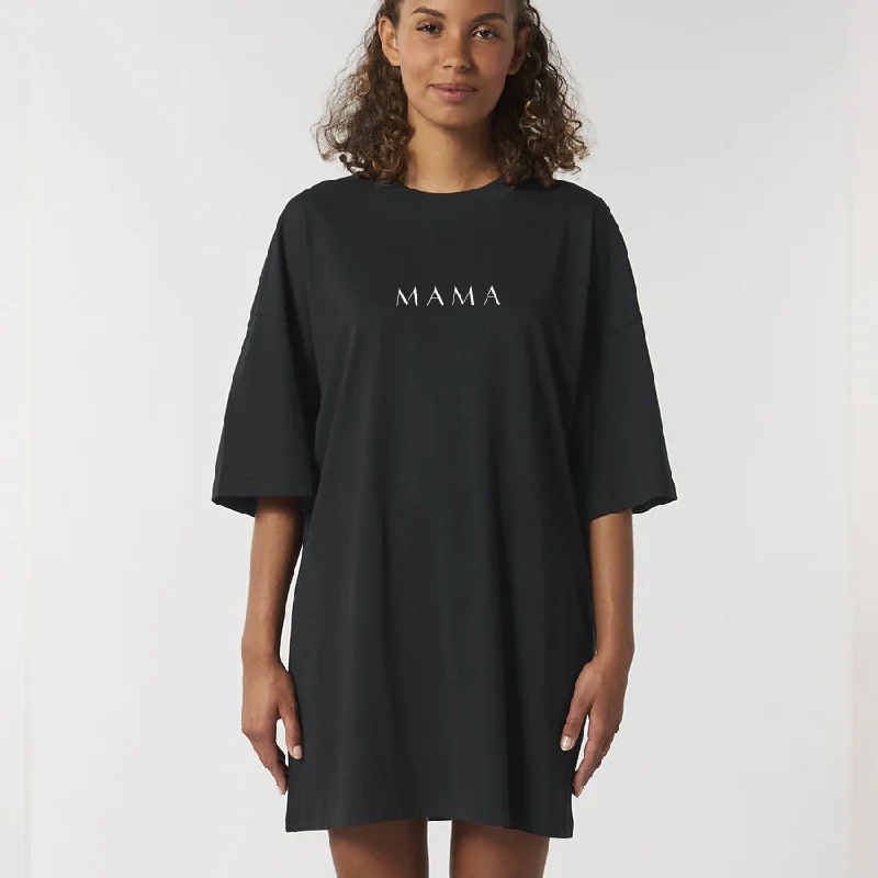 Lounge Mama Twister Oversized T-Shirt Notch Collar Peter Pan Collar Cowl Neck