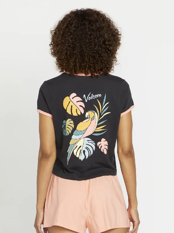 Maybe Baby T-Shirt - Black Satin Blend Silk Blend Wool Blend