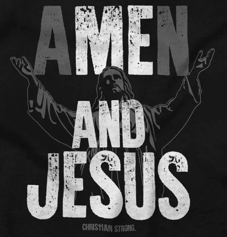 Me and Jesus Crop Top Sleeveless T Shirt Mesh Fabric Canvas Fabric Denim Fabric