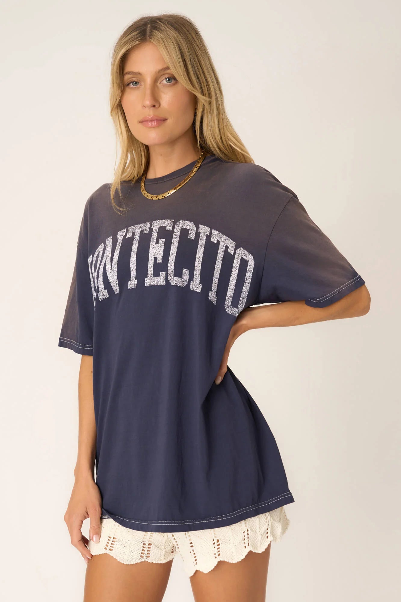 Montecito Relaxed Tee Print Jacquard Patchwork