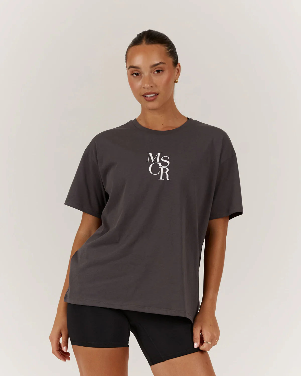 Muscle Republic | Loose Tee MSCR - Shadow Houndstooth Herringbone Solid