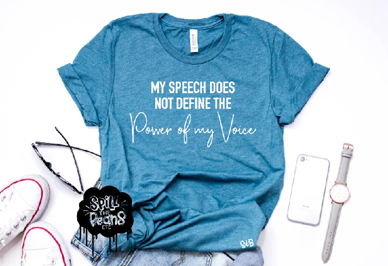 My Speech Does Not Define the Power of my Voice Adult Shirt Real Fur Shearling Chenille