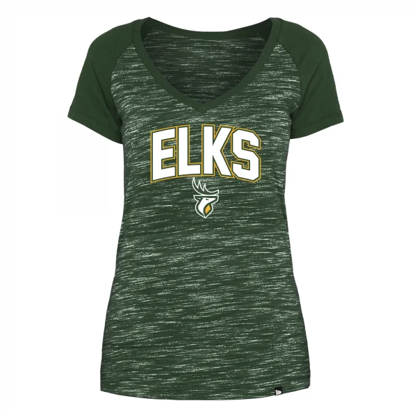 Edmonton Elks- New Era Womens Elks Space Dye Tee Hooded Caped Shawl Collar