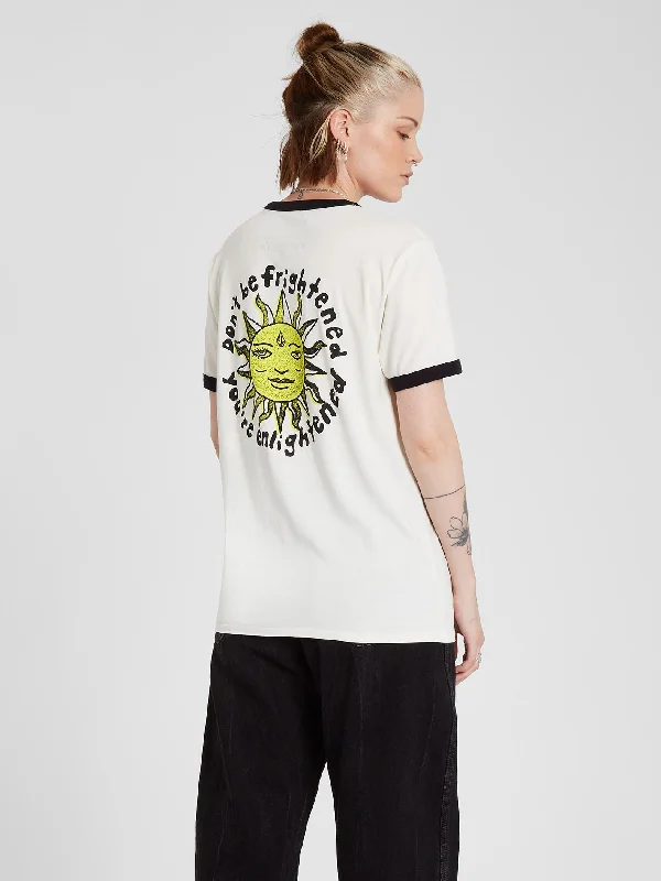 Ozzy Ringer T-shirt - Star White Houndstooth Herringbone Solid