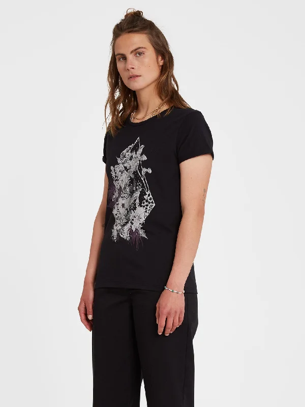 Radical Daze T-shirt - BLACK Basic T-Shirt Crew Neck Short Sleeve