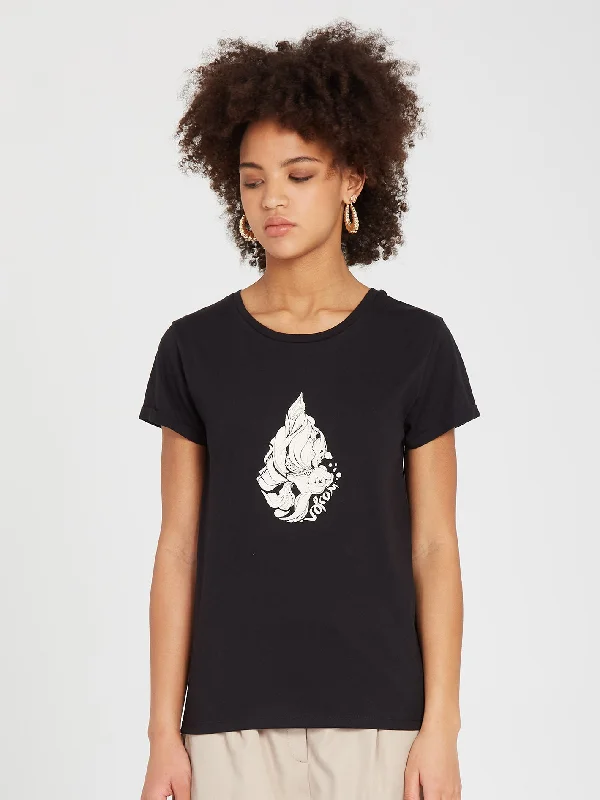 Radical Daze T-shirt - BLACK Spandex Blend Rayon Blend Denim Blend