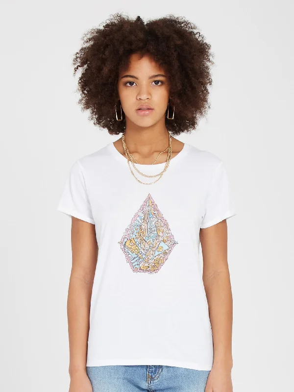 Radical Daze T-shirt - WHITE Lace Blend Ribbed Blend Corduroy Blend