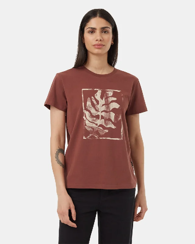 Regenerative Series Leaf T-Shirt Nylon Fabric Polyester Fabric Spandex Fabric
