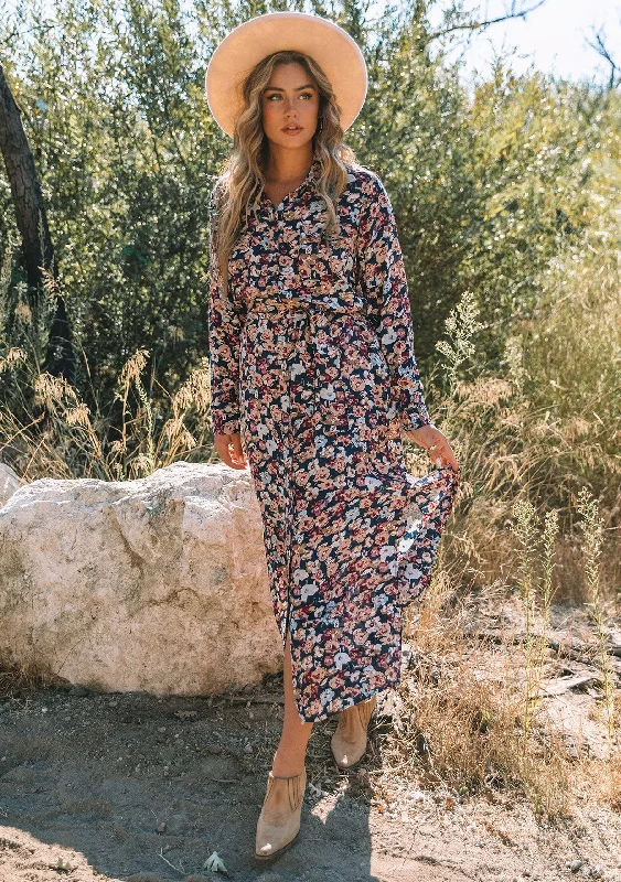 Seasons Floral Shirt Dress Striped Floral Plaid