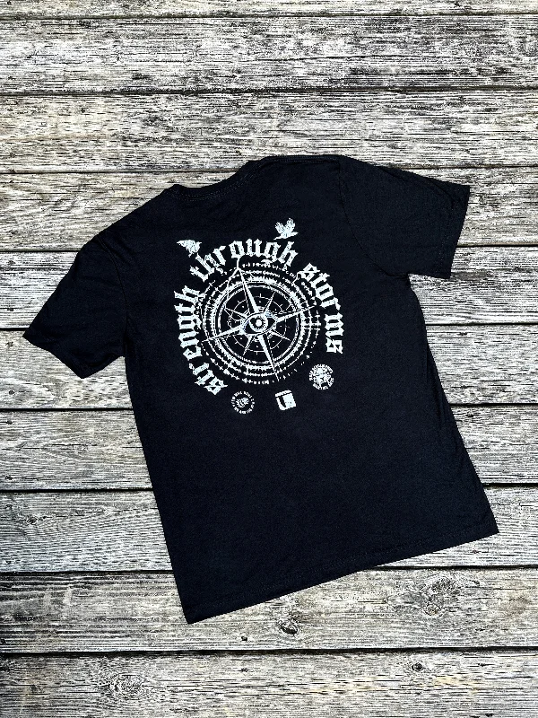 'Strength Through Storms' Fundraiser Tee Beaded Sequined Faux Fur