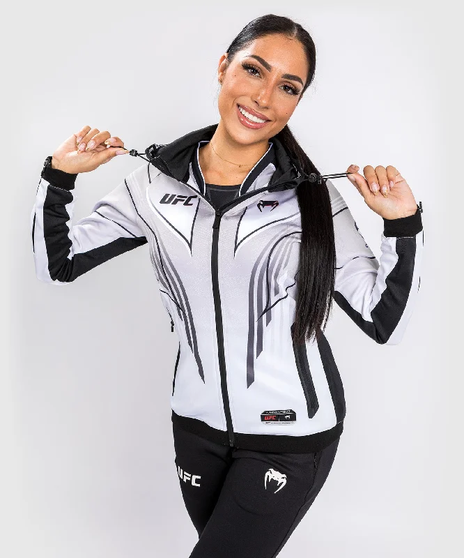 Sweatshirt à Capuche Femme UFC Venum Authentic Fight Night 2.0 - Blanc Cashmere Blend Cotton Blend Poly Blend Sweatshirt à Capuche Femme UFC Venum Authentic Fight Night 2.0 - Blanc Cashmere Blend Cotton Blend Poly Blend