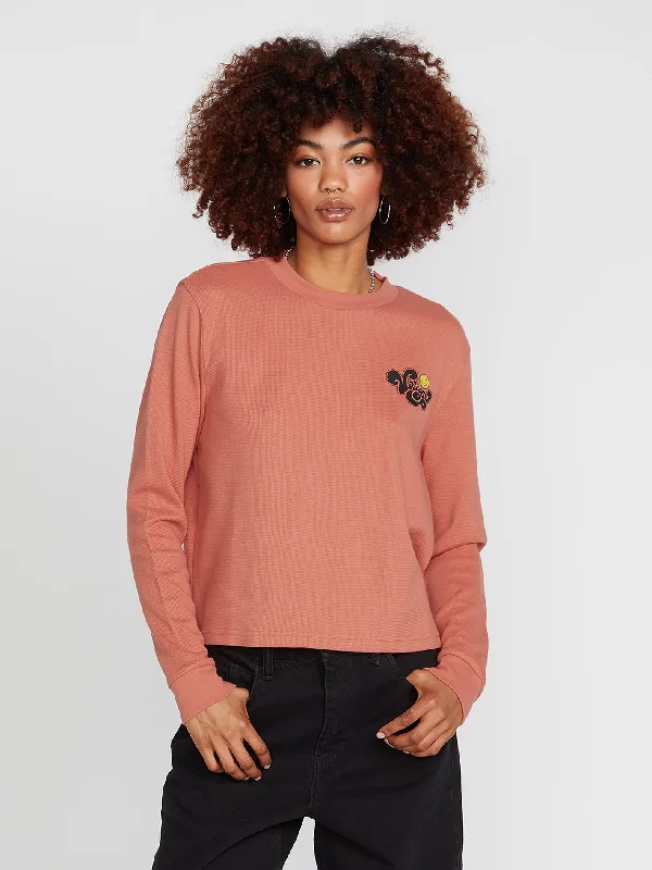 Thermality T-shirt - TERRA COTTA Print Jacquard Patchwork