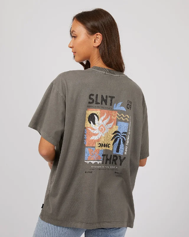 Till Dawn Tee Coal Nylon Fabric Polyester Fabric Spandex Fabric