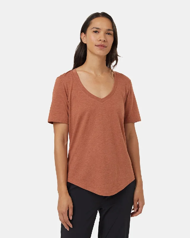 TreeBlend V-Neck T-Shirt Fashionable Trendy Casual