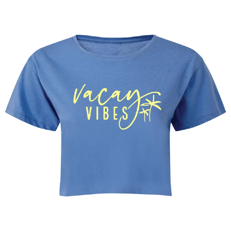 Vacay Vibes Summer Crop T-Shirt Lace Blend Ribbed Blend Corduroy Blend