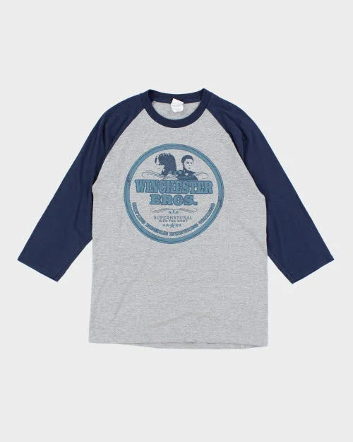 Vintage 2000's Supernatural TV Promo 3/4 Long-sleeved T-Shirt - M Spandex Blend Rayon Blend Denim Blend Vintage 2000's Supernatural TV Promo 3/4 Long-sleeved T-Shirt - M Spandex Blend Rayon Blend Denim Blend