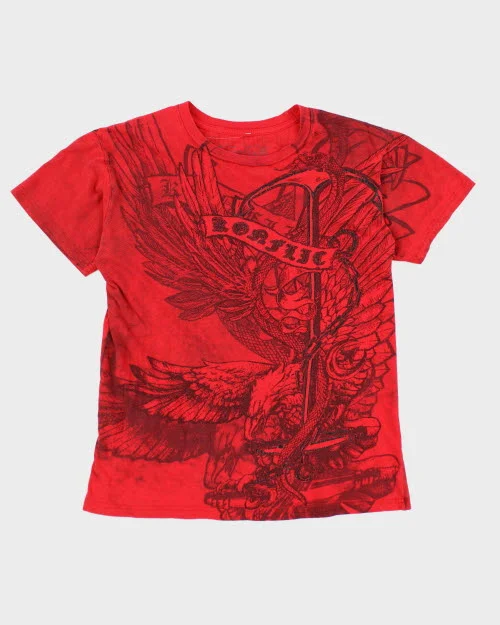 Vintage 90's Konflic Gothic T-Shirt - M Machine Wash Dry Clean Hand Wash