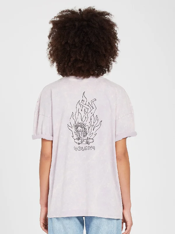 Voltrip T-shirt - LIGHT ORCHID Mesh Blend Leather Blend Suede Blend