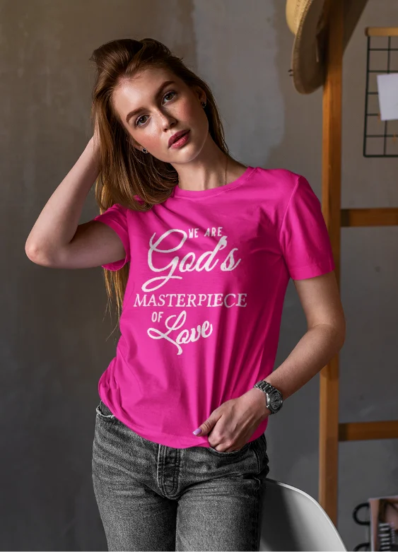 We Are God's Masterpiece Of Love Tee Iron Safe Non-Iron Wrinkle Free