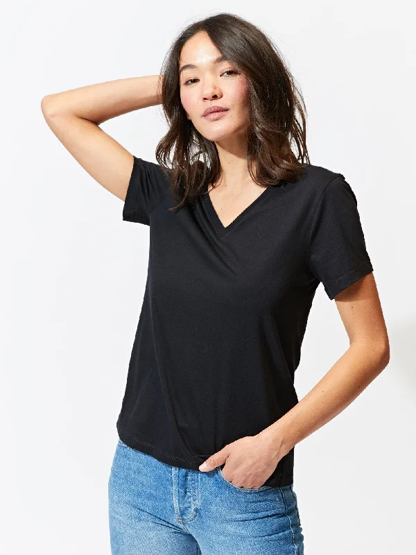 Invincible V-Neck Tee Chenille Blend Fleece Blend Nylon Blend