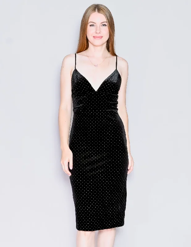 AMANDA UPRICHARD Austria Velvet Studded Slip Dress (M)