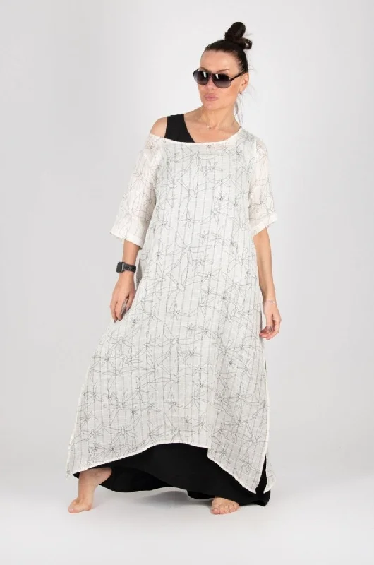 LORI Long Linen dress in 2 parts