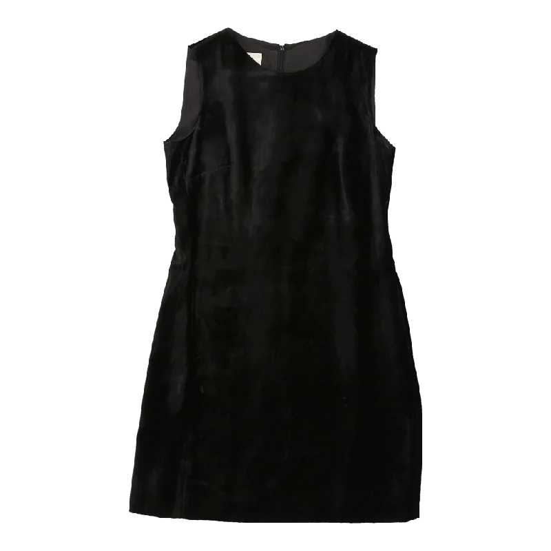 Cheap & Chic Moschino Mini Dress - Medium Black Velvet Casual High-Waist Mini Dress