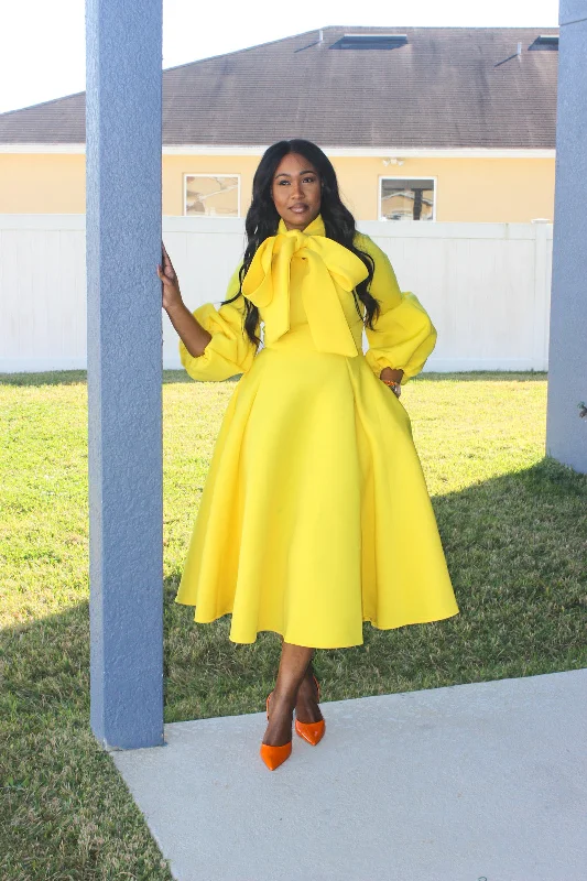 Elegance in Yellow- Dress