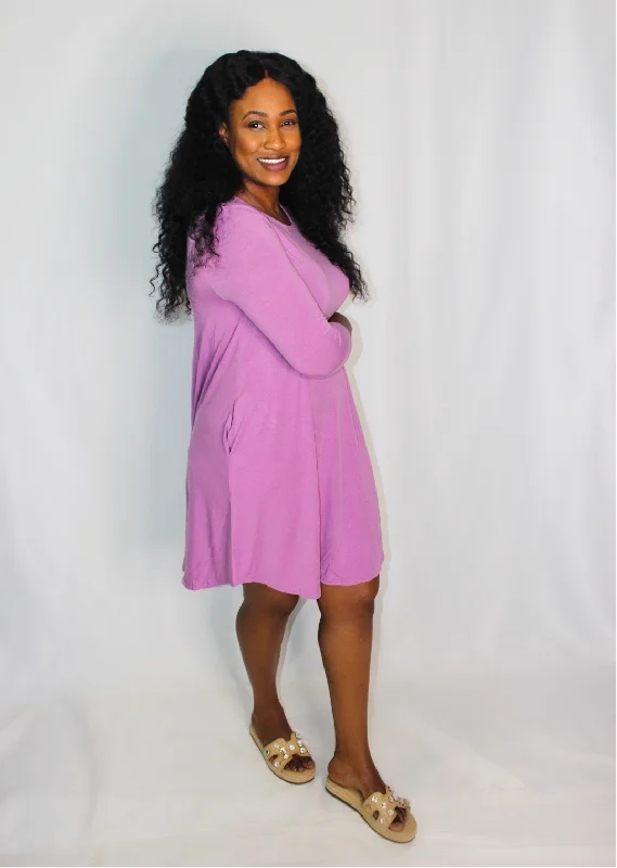 Dk Mauve-Flirty Girl Dress