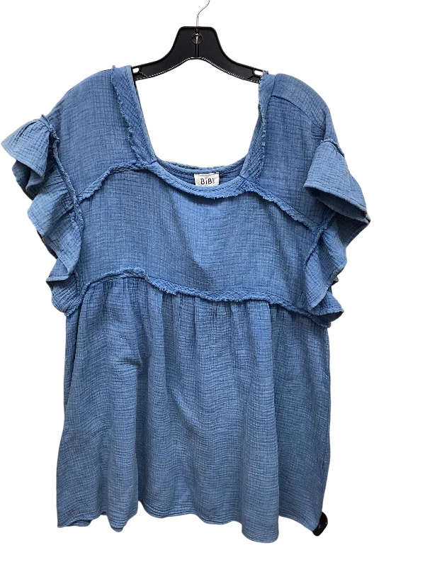 Dress Casual Short By Bibi In Blue, Size: Xl