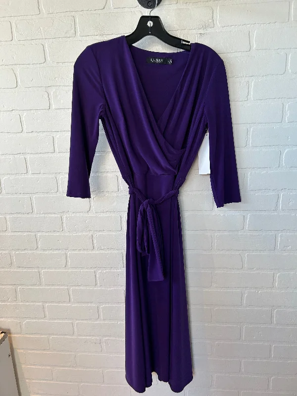 Dress Work By Lauren By Ralph Lauren In Purple, Size: Xs