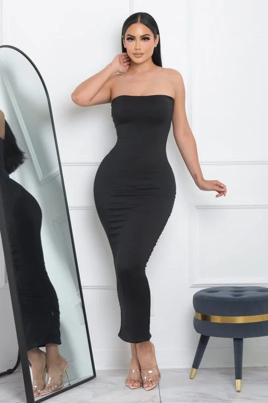 Ebony Long Tube Dress