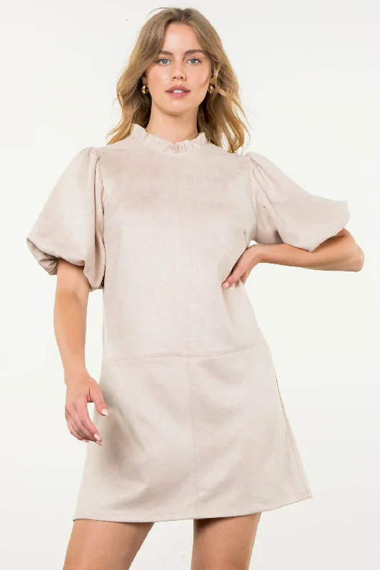 Fisher Suede Dress | Cream