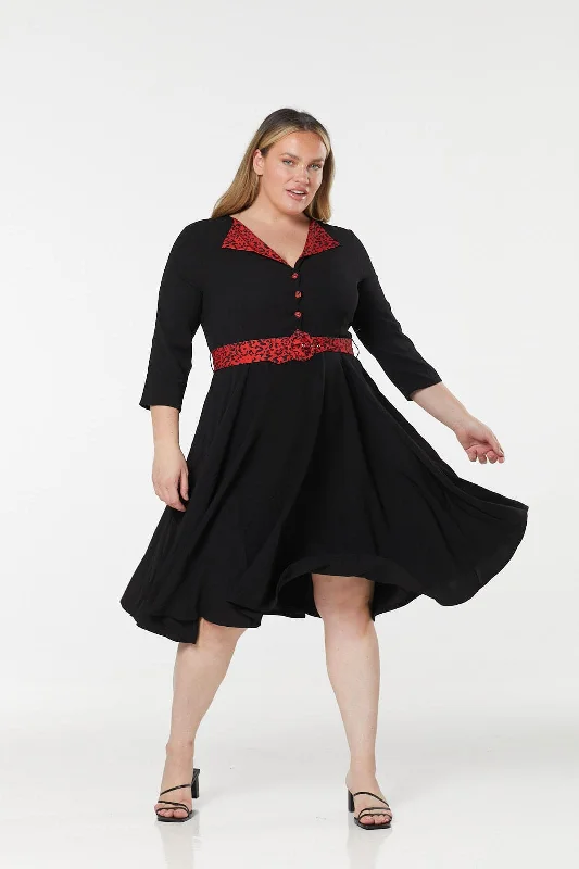 Swing Lynette Animal Print Detail Dress