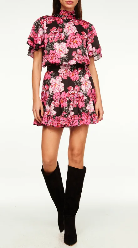 Misa Saffie Dress - Pink Peony
