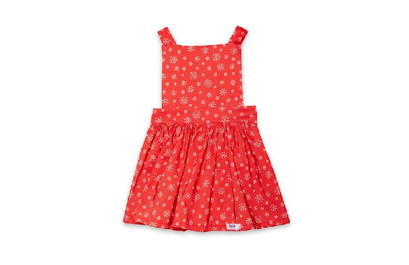 Pinafore Dress in Holiday Snow