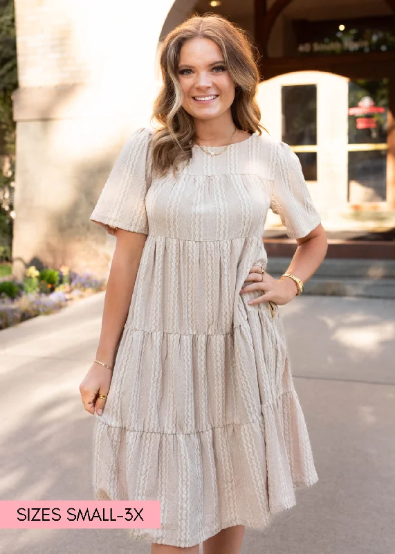 Rindy Tan Textured Dress