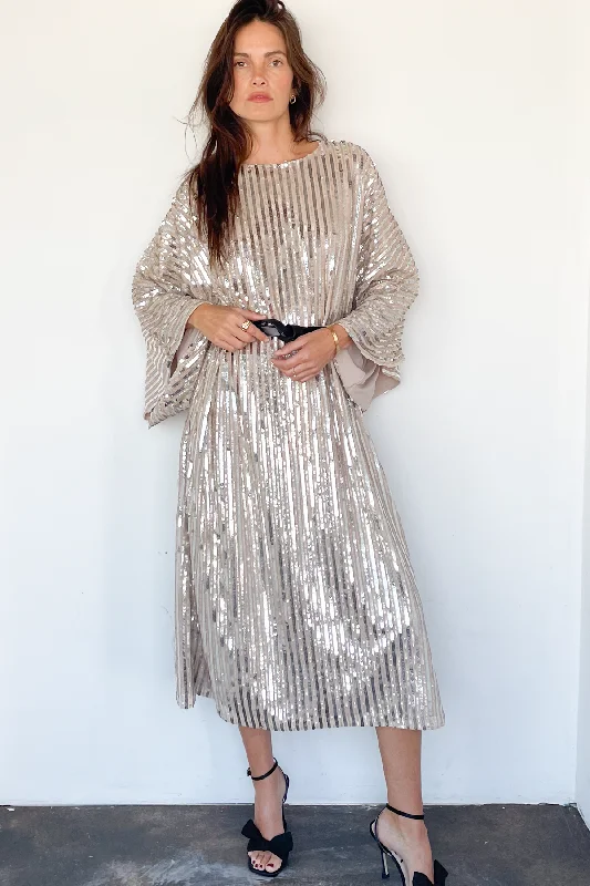 Sequin Stripe Dress