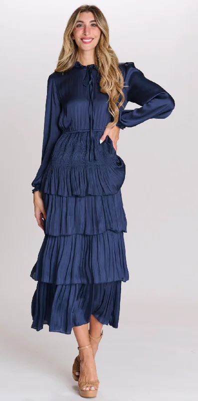 THE NAVY RUFFLE DRESS