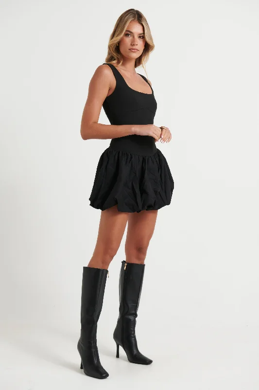 Venice Bubble Dress Black