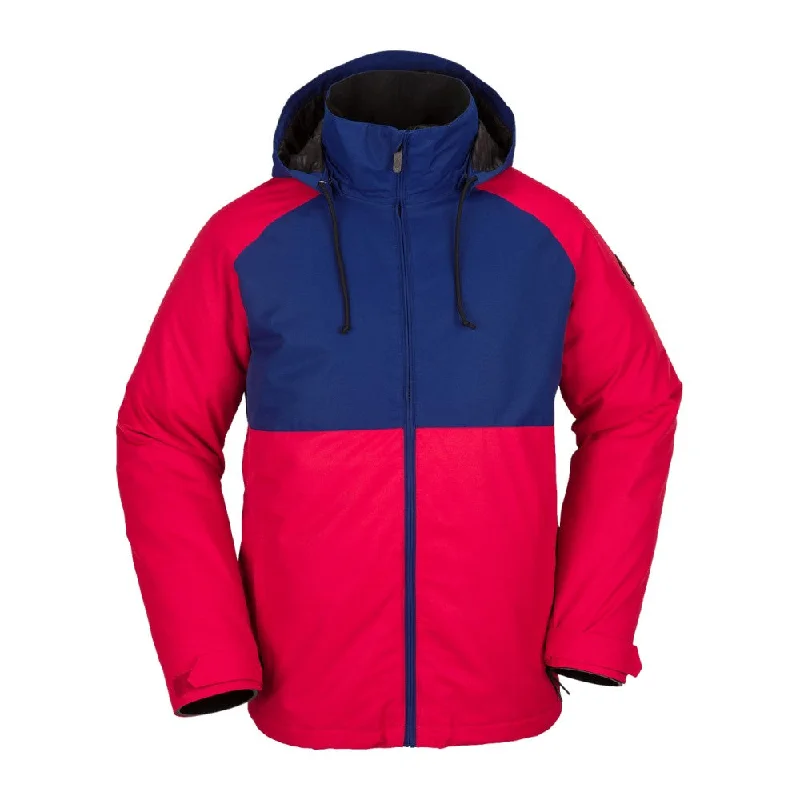 2836 Insulated Snowboard Jacket Boat Neck Shawl Collar Notched Collar