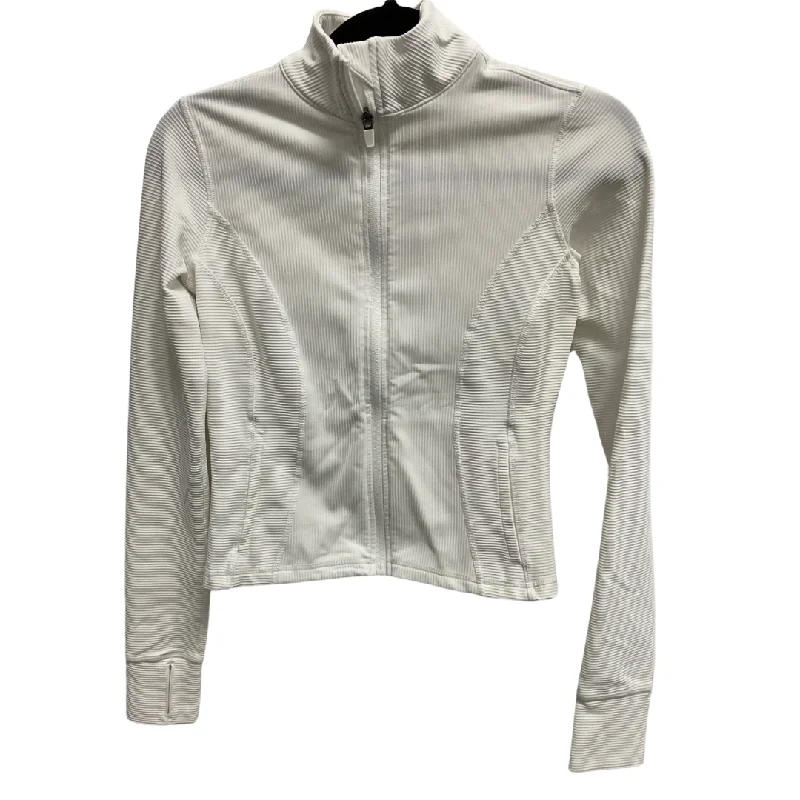 Athletic Jacket By 90 Degrees By Reflex In White, Size: Xs Faux Fur Fabric Real Fur Fabric Shearling Fabric Athletic Jacket By 90 Degrees By Reflex In White, Size: Xs Faux Fur Fabric Real Fur Fabric Shearling Fabric
