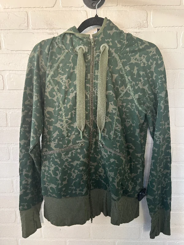 Athletic Jacket By Cabi In Green, Size: S Front Pockets Side Pockets Patch Pockets