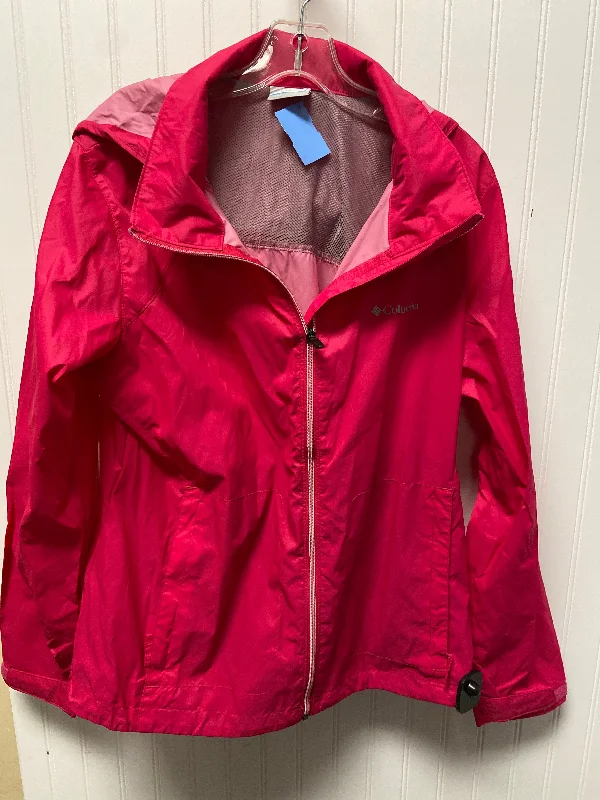 Athletic Jacket By Columbia In Pink, Size: Xl Mesh Jacket Canvas Jacket Denim Jacket
