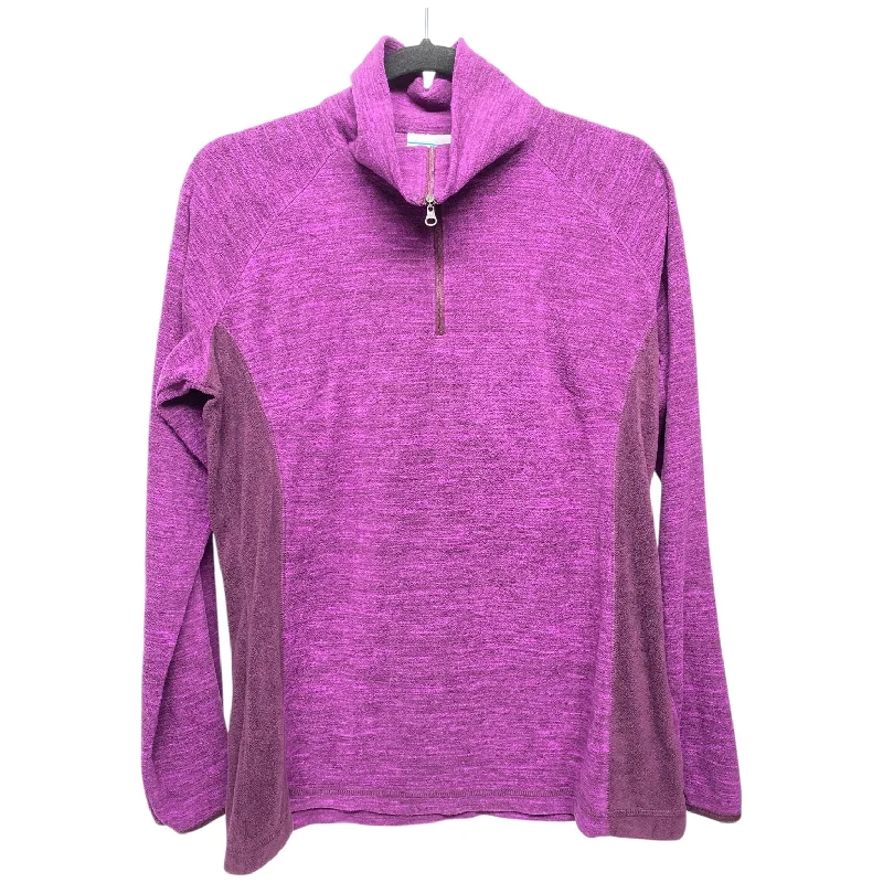 Athletic Jacket By Columbia In Purple, Size: L Zip Front Button Front Snap Front