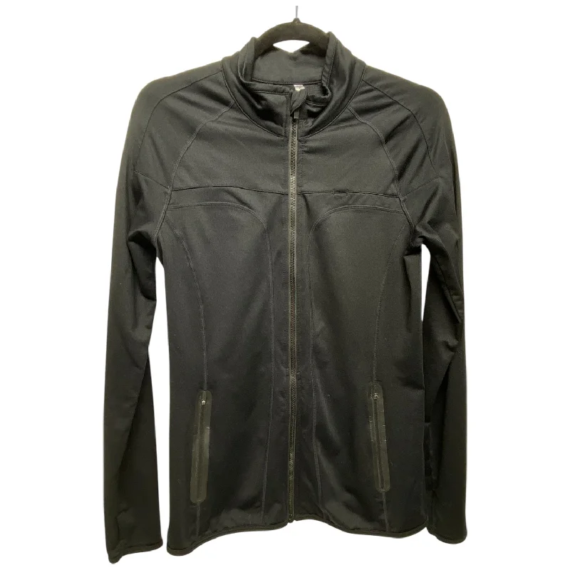 Athletic Jacket By Fabletics In Black, Size: S Nylon Fabric Polyester Fabric Spandex Fabric Athletic Jacket By Fabletics In Black, Size: S Nylon Fabric Polyester Fabric Spandex Fabric