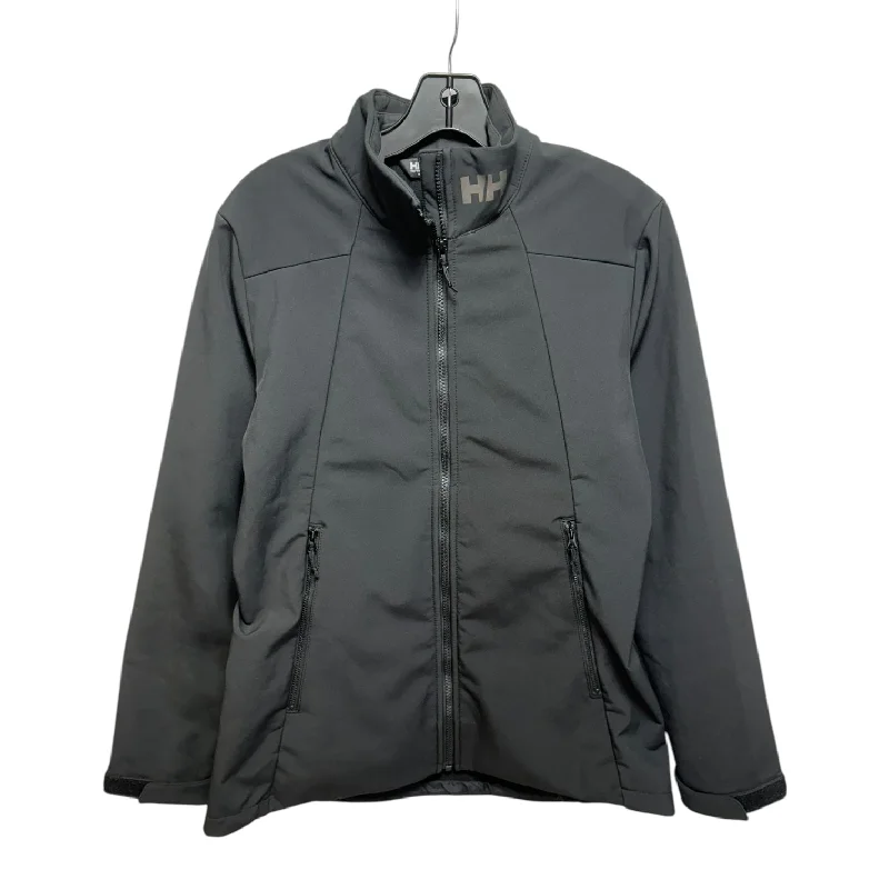 Athletic Jacket By Helly Hansen In Black, Size: L Nylon Fabric Polyester Fabric Spandex Fabric Athletic Jacket By Helly Hansen In Black, Size: L Nylon Fabric Polyester Fabric Spandex Fabric