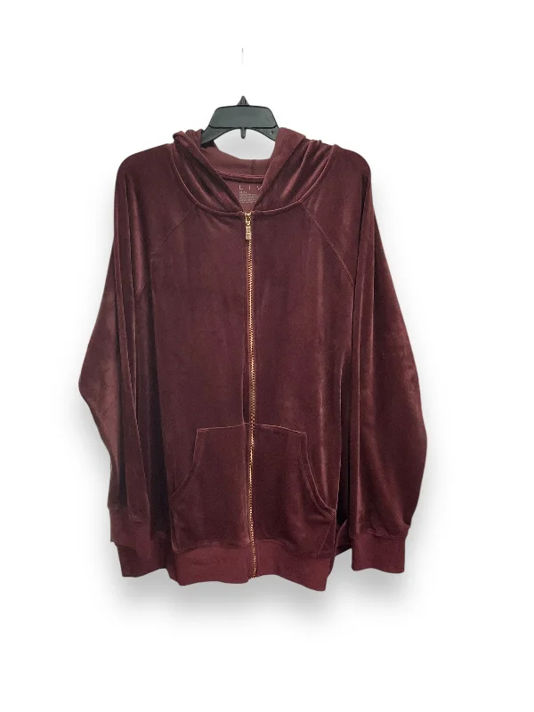Athletic Jacket By Livi Active In Maroon, Size: 3x Oversized Jacket Tailored Jacket Straight Jacket Athletic Jacket By Livi Active In Maroon, Size: 3x Oversized Jacket Tailored Jacket Straight Jacket
