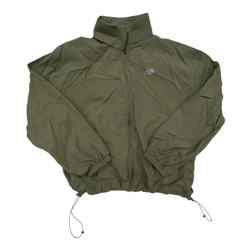 Athletic Jacket By New Balance In Green, Size: S Welt Pockets Slit Pockets Flap Pockets Athletic Jacket By New Balance In Green, Size: S Welt Pockets Slit Pockets Flap Pockets
