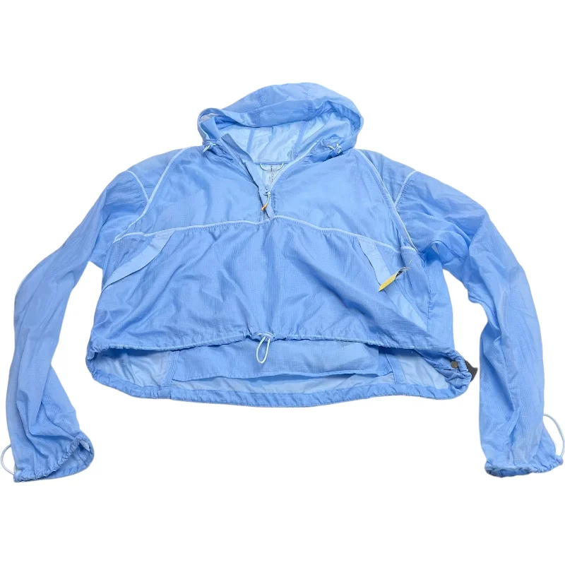 Athletic Jacket By Outdoor Voices In Blue, Size: Xl One-Shoulder Jacket Off-the-Shoulder Jacket Asymmetrical Jacket Athletic Jacket By Outdoor Voices In Blue, Size: Xl One-Shoulder Jacket Off-the-Shoulder Jacket Asymmetrical Jacket